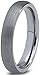 Tungsten Wedding Band Ring 4mm for Men Women Comfort Fit Domed Round Brushed Lifetime Guarantee