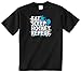 Threadrock Big Boys' Eat Sleep Hockey Repeat Youth T-Shirt L Black