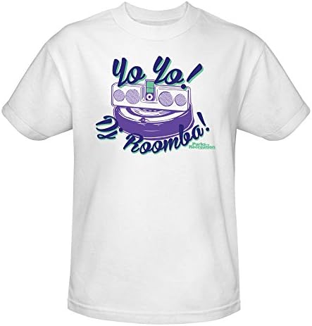 Parks and Recreation DJ Roomba Unisex T-Shirt White Medium