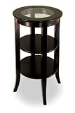 Winsome 92318 - Genoa Glass Top End Table W/ Two Shelves..