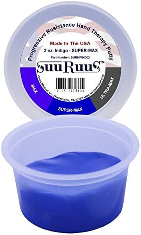 Hand Putty For Strength Training And Physical or Occupational Therapy - 2 oz. Indigo Blue (SUPER-MAX Resistance)