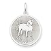 beagle15 - Sterling Silver Beagle Disc Charm