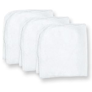 i play 3 Pack Organic Knitted Terry Washcloth, White