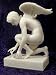 L'amour (Cupid with a Butterfly) By Antoine-Denis Chaude, Marble Finish Statue 8-inch
