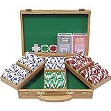 300 11.5G Holdem Poker Chip Set w/Genuine Oak Case