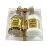 Upper Canada Soap & Candle Gourmet White Ceramic Platter Gift Set with Hand Wash and Hand Lotion, Wasabi Green Tea