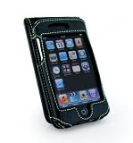 Eco-nique umweltfreundliche Napa Ledertasche (Schwarz) für (Apple Ipod Touch 8GB/16GB/32GB 2nd Gen 2G)