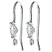 2 pcs .925 Sterling Silver Ear Cz Crytal Wire Earwires French Hook/Findings/Bright