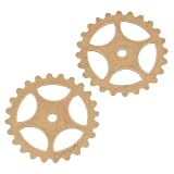 Antiqued Brass Stamping Steampunk Star Gear Cog Wheel 26mm (2)