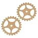 Antiqued Brass Stamping Steampunk Star Gear Cog Wheel 26mm (2)