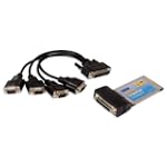 Syba Best Connectivity PCMCIA 4x Serial Port RS232 Card, Fan-Out Cable