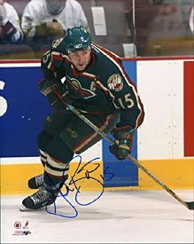 Andrew Brunette Autographed / Signed Minnesota Wild Green Jersey 8x10 Photo