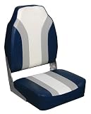 Dock-Rite Hi-Back Deluxe Rainbow Seat, Blue/Gray