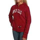 NBA '47 Brand Chicago Bulls Women's Pep Rally Full-Zip Hoodie - Red (X-Large)