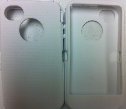 Replacement Silicone Skin For iphone 4/4s Otterbox Defender case with Oval cutout by SportyGigabite, White