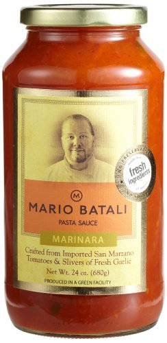 Mario Batali Marinara Pasta Sauce, 24-Ounce Glass Jars (Pack of 3)