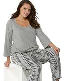 Alfani Plus Sizes Autumn in New York Ribbed Sleep Pant