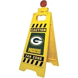 NFL Football Team Caution Fan Zone Floor Stand With Flashing Light (30 x 10)