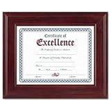 DAX Executive Document/Photo Frame Desk/Wall Mount Wood 8-1/2 X 11 Mahogany ....