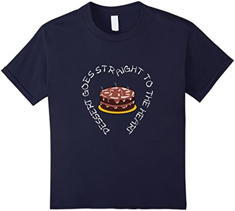 Kids Dessert Goes Straight To The Heart T-Shirt 12 Navy