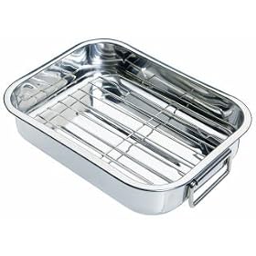 Kitchen Craft Roasting Pan with Rack, Stainless Steel