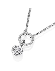 Diamond Pendant 18K Gold / White - GIA Certified, Round, 0.69 Carat, F Color, VVS2 Clarity