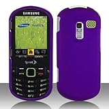 Samsung Restore M570 Cell Phone Rubber Feel Purple Protective Case Faceplat ....