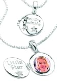 D for Diamond Sterling Silver P2383 Girls Diamond Set Twinkle Twinkle Little Star Locket with Musical Box