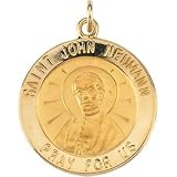 14K Yellow Gold St. John Neumann Medal