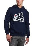 MLB Men's Chicago White Sox 1981-1985 Cooperstown Felt Tek Patch Long Sleeve Hooded Fleece Pullover (Athletic Navy, Large)