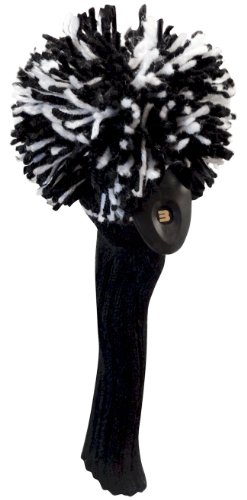Classic Knit Spandex Pom Pom Head Cover for Hybrids by JP Lann