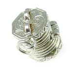 Welded Bliss Sterling 925 Silver Concertina Squeezebox Charm or Pendant Opening to show Musician. WBC1081