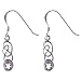 Sterling Silver Amethyst Celtic Design Earrings