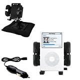 Apple iPod Video (30GB) Auto Bean Bag Dash Holder with Car Charger - Uses Gomadic TipExchange