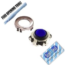 Royal Blue Blackberry Trackball / Joystick / Navigate / Pearl / Ring Repair Replacement Fix Fixing for Rim Blackberry Pearl 8100 8130 Curve 8300 8310 8320 8800 8820 8830 Plus Opening Tool with Exclusive FREE Complimentary Super Deal Micro Fiber Cleaning Cloth