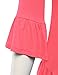 SJSP Women Bell Sleeve Frill And Shirring Detailed Loose Fit Tunic Top
