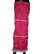 Bohemian Crinkle Cotton Hot Pink Floral Print Long Gypsy Skirt for Women