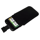 iGadgitz Black Genuine Leather Pouch Case Cover for HTC Incredible S Androi ....