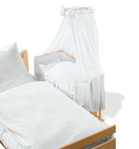 Pinolino 644890-0 - Himmel, Bett- und Kopfkissenbezug, Wei&szlig;/Voile