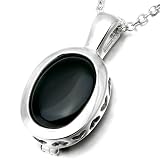 Pugster Oval Sterling Silver Pendant Necklace Jewelry For Women