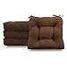 Essentials Micro Fiber Chair Pad, Chocolate, 4 Piece