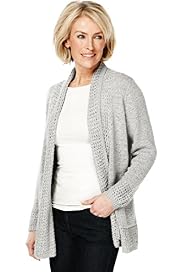 Classic Collection Open Front Tape Knit Cardigan