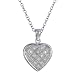 1/2 CT CZ Heart Pendant In Sterling Silver with 18