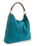 Lucky Brand Jeans Embossed Suede Slouch Bag