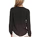 Amybria Women Blouses Fall V Neck Zipper Casual Shirts Chiffon Tops