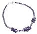 Gemstone Jewelry Sterling Silver Amethyst Necklace 19.5 inches (gnklc216)