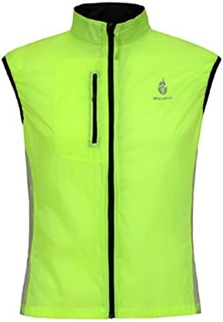 Bike Sleeveless Cycling Jerseys Cycling Waistcoat Outdoor Wind Vest f_o238 Green XXL