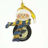 SC Sports St. Louis Blues 3" Striped Snowman Puck Ornament 6-Pack