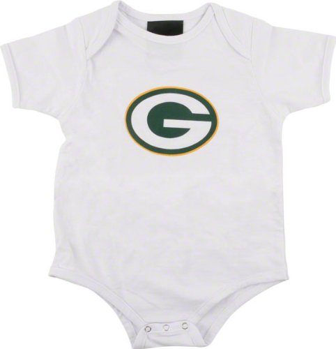 Green Bay Packers Infant White Reebok Logo Creeper