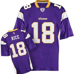 Minnesota Vikings 18 Sidney Rice Purple Jerseys Authentic Football Jersey Size 48-56 (Please Select the Size When You Order, Can Do Drop Shipping)